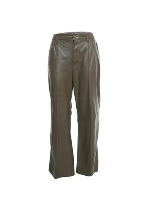 Nanushka faux-leather wide-leg trousers - Brown