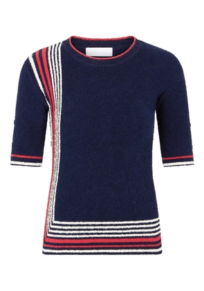 Rabanne striped knitted top - Blue