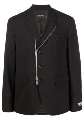 DSQUARED2 logo-print zip-fastening jacket - Black