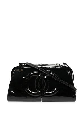 CHANEL Pre-Owned Split Frame logo shoulder bag - Black