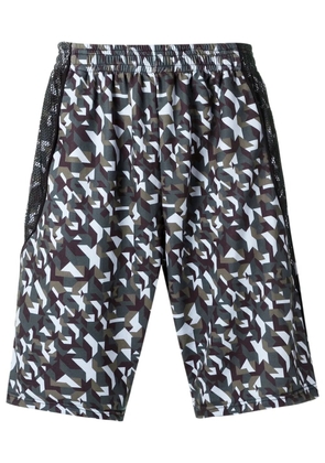 Amir Slama geometric print track shorts - Black