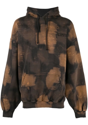 VETEMENTS overbleached cotton hoodie - Brown