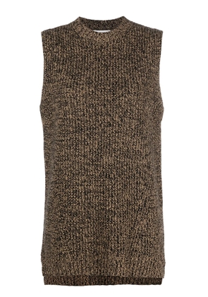 GANNI sleeveless mock neck jumper - Neutrals