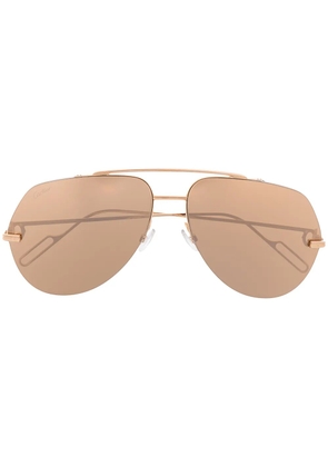 Cartier Eyewear pilot-frame mirrored sunglasses - Gold