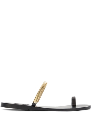 Ancient Greek Sandals Konaki chain-embellished sandals - Black