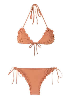 Amir Slama ripple effect bikini set - Orange