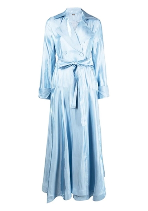 Cult Gaia Jasira long double-breasted coat - Blue