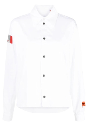 Heron Preston logo-patch cotton shirt - White
