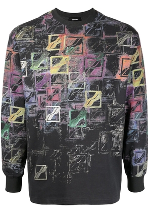 We11done logo-print cotton sweatshirt - Multicolour