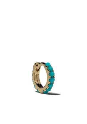 We by WHITEbIRD 18kt gold turquoise Ismène hoop single earring
