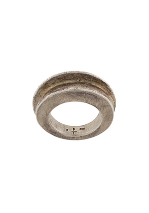 Parts of Four Foldform Crescent ring - Silver