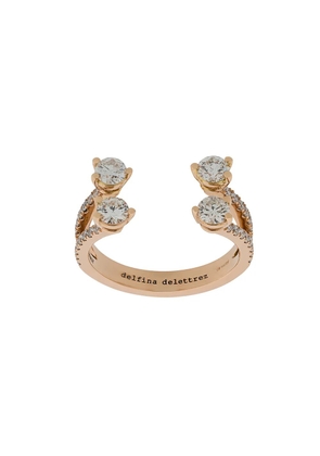 Delfina Delettrez 18kt rose gold Dots Diamond pave ring