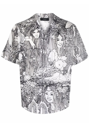 AMIRI motif-print cotton shirt - White