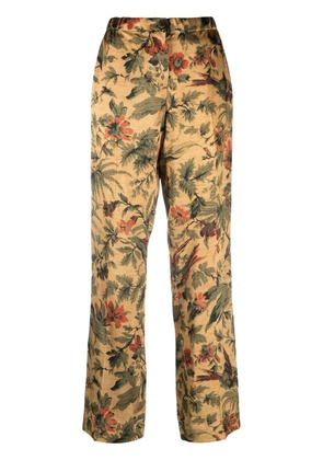 F.R.S For Restless Sleepers floral-print straight-leg trousers - Yellow