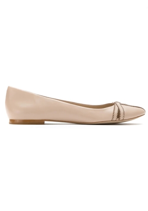Sarah Chofakian leather ballerinas - Neutrals