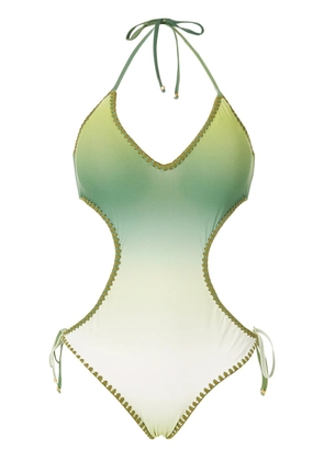 Amir Slama crochet gradient one-piece - Green