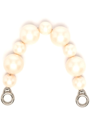 APEDE MOD pearl-embellished chunky keychain - White