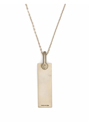 Parts of Four tag-pendant necklace - Silver