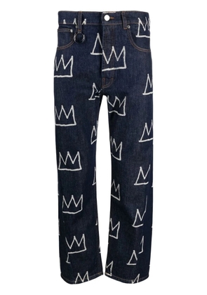 Études Studio all-over crown-print trousers - Blue