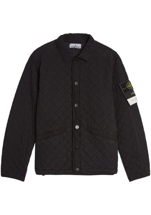 Stone Island quilted press-stud bomber jacket - Black