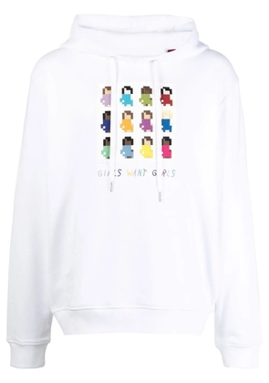 Mostly Heard Rarely Seen 8-Bit graphic-print cotton hoodie - White