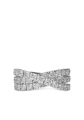 LEO PIZZO 18K white gold Waves diamond ring - Silver