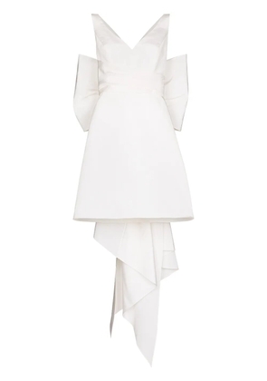 Carolina Herrera oversize-bow silk mini dress - White