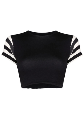 Gloria Coelho cropped short-sleeved T-shirt - Black