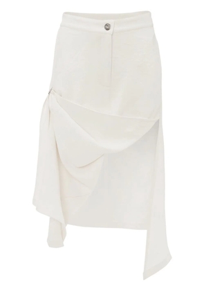 JW Anderson asymmetric draped skirt - White