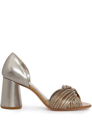 Sarah Chofakian leather heeeled pumps - Grey