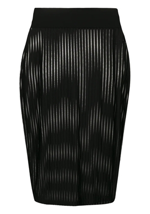 Maison Close striped pencil skirt - Black