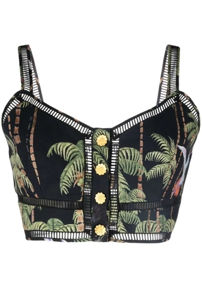 Hayley Menzies Beija-Flor cropped top - Black