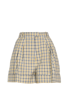 Baum Und Pferdgarten pleated checked shorts - Neutrals