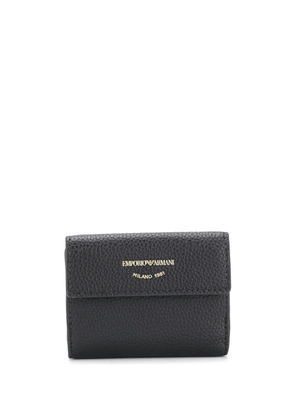 Emporio Armani logo stamp purse - Black