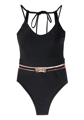 Amir Slama belted open back one piece - Black