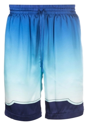 Casablanca gradient-effect silk shorts - Blue