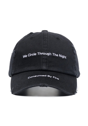 MISBHV embroidered slogan baseball cap - Black
