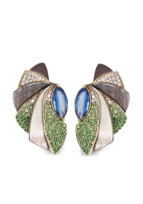 Ananya 18kt yellow gold Demi Mogra multi-stone ear cuffs