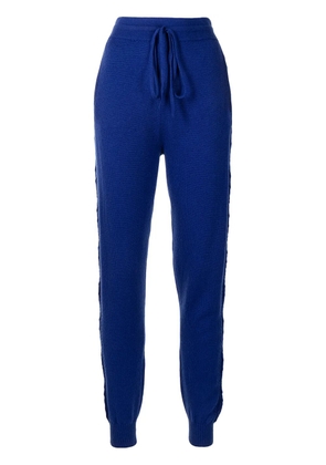 Onefifteen high-waisted knitted track pants - Black