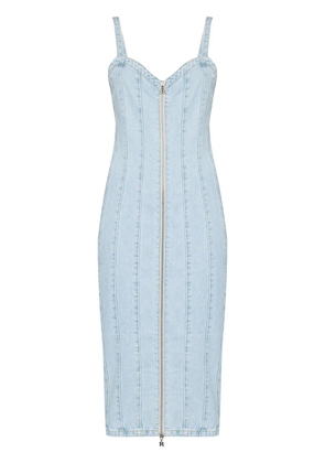 ROTATE BIRGER CHRISTENSEN Kayla zip up denim dress - Blue