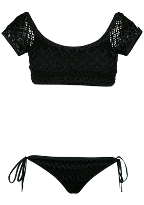 Amir Slama woven bikini set - Black
