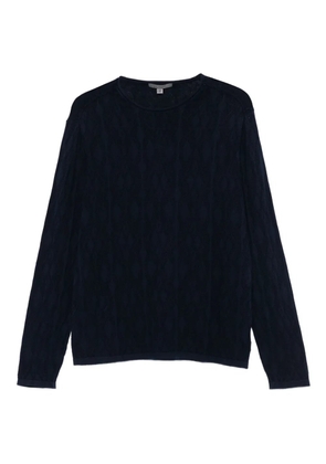John Varvatos diamond-knit sweater - Blue