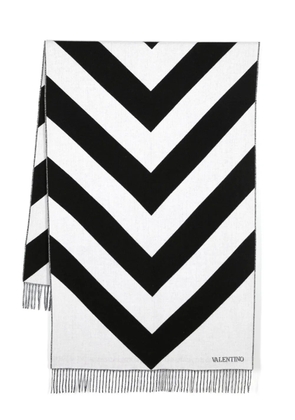 Valentino Garavani Strhype fringed scarf - White