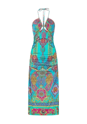 Camilla cut-out halter neck dress - Blue