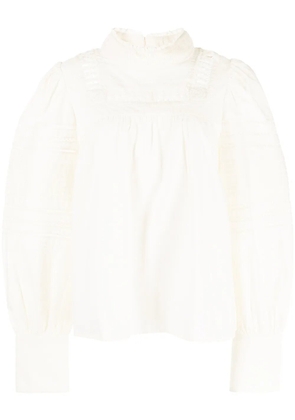 Sea Thora crochet-trim blouse - White