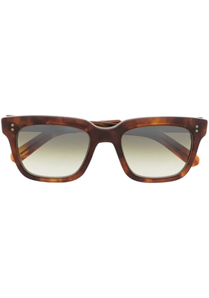 Garrett Leight tortoiseshell-effect square-frame glasses - Brown