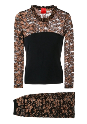 Christian Lacroix Pre-Owned 1990s floral lace suit - Neutrals