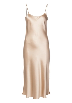VOZ Liquid midi dress - Neutrals