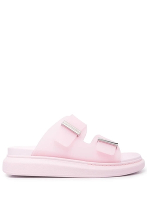 Alexander McQueen double-strap flat slides - Pink