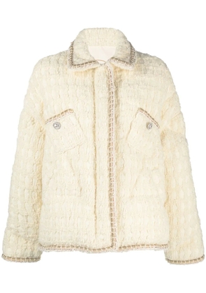 Khrisjoy tweed puffer jacket - Neutrals